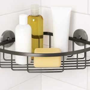 Corner Shower Organizer Shelf Rustproof Stainless Steel Bathroom Storage Caddy Basket