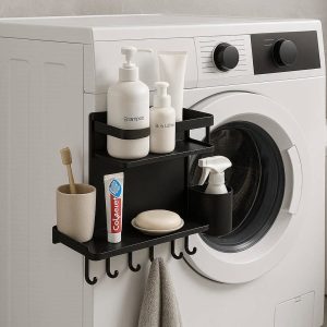 Magnetic Bathroom Organizer Rack For Washing Machine Space Saving Magnetic Storage Shelf